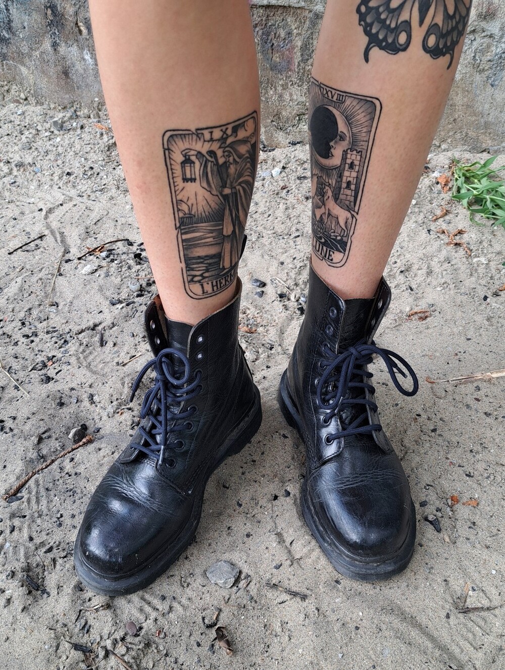 Doc Marten Black Leather Lace-Up Combat Boots